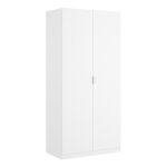 Armoire 2 portes - l81 cm - blanc - listowel