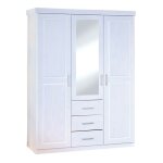 Paris prix - armoire 3 portes & 3 tiroirs 'angel' 190cm blanc