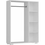 Helloshop26 - armoire avec 4 compartiments de stockage 123 x 90 x 30 cm blanc