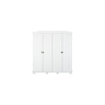 Inter link - armoire 4 portes 195, 6x59, 5x197, 8 cm en bois de pin blanc Inter link - armoire 4 portes 195, 6x59, 5x197, 8 cm en bois de pin blanc