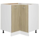 Meuble d'angle bas de cuisine ch�ne sonoma 75, 5x75, 5x80, 5