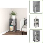 Armoire d'angle gris b�ton 33x33x67 cm bois d'ing�nierie - meuble d'angle - armoire d'angle - rangement ...