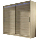 Mobilier1 - armoire closico 100, sonoma chne, 215x180x58cm, portes d'armoire: coulissantes, nombre d'tagres ...