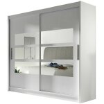 Mobilier1 - armoire closico 101, blanc, 215x180x58cm, portes d'armoire: coulissantes, nombre d'tagres: ...