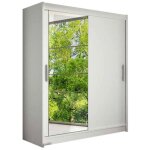 Mobilier1 - armoire closico 112, blanc, 200x150x58cm, portes d'armoire: coulissantes, nombre d'�tag�res: ...