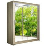 Armoire closico 127, sonoma chêne, 200x150x58cm, portes d'armoire: coulissantes, nombre d'étagères: 0, ... Armoire closico 127, sonoma chêne, 200x150x58cm, portes d'armoire: coulissantes, nombre d'étagères: 0, ...