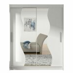 Mobilier1 - armoire closico 134, blanc, 200x150x58cm, portes d'armoire: coulissantes, nombre d'�tag�res: ...