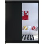 Mobilier1 - armoire closico 140, noir, 200x150x58cm, portes d'armoire: coulissantes, nombre d'étagères: ... Mobilier1 - armoire closico 140, noir, 200x150x58cm, portes d'armoire: coulissantes, nombre d'étagères: ...