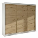Mobilier1 - armoire closico 159, ch�ne artisan, 215x200x58cm, portes d'armoire: coulissantes, nombre ...