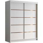 Mobilier1 - armoire closico 187, blanc, 200x150x58cm, portes d'armoire: coulissantes, nombre d'étagères: ... Mobilier1 - armoire closico 187, blanc, 200x150x58cm, portes d'armoire: coulissantes, nombre d'étagères: ...