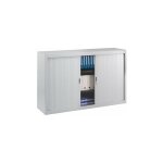 Armoire basse à rideaux démontables largeurs spécifiques 100 x 160 cm unicolore - gris clair - maxiburo ... Armoire basse à rideaux démontables largeurs spécifiques 100 x 160 cm unicolore - gris clair - maxiburo ...