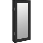 Armoire � bijoux avec miroir murale noir 30x8, 5x67 cm vidaxl