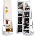 Armoire � bijoux avec miroir pleine longueur rotative � 360� avec lumi�re led 3 couleurs - miroir de ...