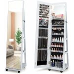 Armoire � bijoux mobile avec miroir pleine longueur - avec serrure - lumi�res led 3 couleurs - miroir ...