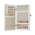 Armoire  bijoux murale, organisateur de bijoux, rangement, verrouillable, avec miroir, peu encombrant, ...
