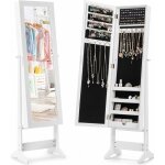 Relax4life - armoire � bijoux sur pieds avec miroir pleine longueur hd 4 angles r�glables, armoire � ...