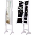 Relax4life - armoire  bijoux sur pieds avec miroir pleine longueur hd, organisateur de bijoux  angle ...