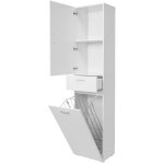 Armoire blanche 1 porte + 1 tiroir w / washbasin