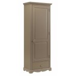 Beaux meubles pas chers - armoire bonnetire taupe style anglais 4 niches l 70 h 186 p 42 cm - marron ...