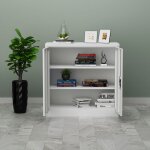 Armoire de bureau molise acier laqu 90 x 40 x 90 cm gris clair [en. casa]