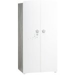 Armoire 2 portes b�b� 175x85x56cm en bois blanc