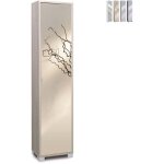 Colonne avec 1 porte miroir, 43l x 29p x h 190 cm ? finition orme clair ? sarmog
