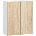 Armoires de cuisine haute akord w60 lima h720 blanc 60 cm 2 portes fa�ade ch�ne sonoma 2 �tag�res 60x30, ...