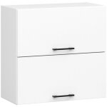 Armoires de cuisine haute akord w60 oliwia g2 blanc 60 cm 2 portes faade blanche 2 tagres 60x30x58 ...