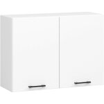 Armoires de cuisine haute akord w80 oliwia blanc 80 cm 2 portes faade blanche 2 tagres 80x30x58 cm ...