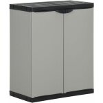 Armoire à déchets de jardin gris et noir 68x40x85 cm pp Armoire à déchets de jardin gris et noir 68x40x85 cm pp