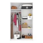 Armoire avec deux portes coulissantes seven - blanc