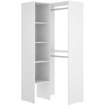 Armoire dressing d'angle en panneaux de particules m�lamin�s coloris blanc - longueur 79. 5 x profondeur ...