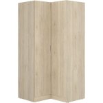 Pegane ? dressing d'angle en panneaux de particules m�lamin�s ch�ne ? longueur 90. 5 cm, profondeur 92. ...