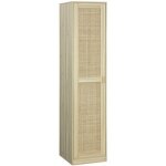 Armoire dressing cannage et effet bois. garde - robe 1 porte. 5 tagres h180cm