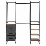 Five simply smart - armoire dressing modulable 'nea' 198cm noir Five simply smart - armoire dressing modulable 'nea' 198cm noir