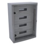 Em distribution - armoire lectrique 68 modules 600x400x200mm tanche ip65 - porte transparente - avec ...