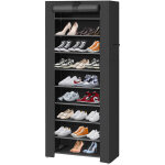 Armoire �tag�res � chaussures 10 couches 27 paires de chaussures avec housse 6030160cm noir