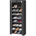 Armoire étagères à chaussures 10 couches avec housse 27 paires de chaussures rangement pratique en toile ... Armoire étagères à chaussures 10 couches avec housse 27 paires de chaussures rangement pratique en toile ...