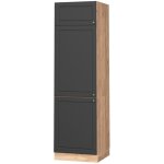 Vicco - armoire pour frigo fame - line, anthracite - or, 60 cm