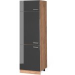 Vicco - armoire pour frigo r - line, anthracite haute brillance, 60 cm Vicco - armoire pour frigo r - line, anthracite haute brillance, 60 cm