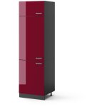 Armoire pour frigo r - line, rouge bordeaux haute brillance, 60 cm, vicco