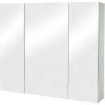 Hhg - armoire  glace 806b, armoire de salle de bain suspendue, 6 tagres haute brillance mvg - certifi ...