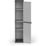 Armoire haute en rsine 1 porte avec tagres rglables (intrieur / extrieur) 34x40xh165 cm