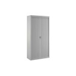 Armoire mtal  rideaux dmontable classique h 200 x l 100 cm unicolore - gris clair - maxiburo