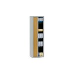 Sans marque - armoire haute  rideaux dmontables dcor bois largeurs spcifiques 200 x 60 cm aluminium ...