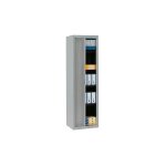 Armoire haute  rideaux dmontables largeurs spcifiques 200 x 60 cm aluminium - maxiburo