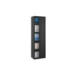 Armoire haute à rideaux démontables largeurs spécifiques 200 x 60 cm unicolore - noir - maxiburo Armoire haute à rideaux démontables largeurs spécifiques 200 x 60 cm unicolore - noir - maxiburo