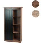 Mendler - armoire hwc - k75 - commode highboard - porte coulissante 8 compartiments de rangement - aspect ...