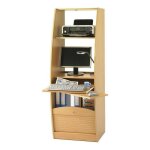 Armoire informatique  rideaux bois htre patrick 60cm
