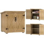 Outsunny ? armoire de jardin 2 portes croisillons ? �tag�re r�glable en hauteur ? toit bitum� en bois ...